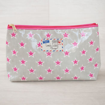 Stars Little Star Oilcloth Gift Makeup Cosmetic Bag, 4 of 4