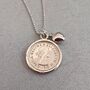 Luck And Love Necklace With Genuine Lucky Sixpence, thumbnail 5 of 5