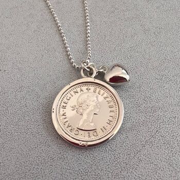 Luck And Love Necklace With Genuine Lucky Sixpence, 5 of 5