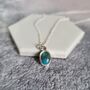 Dainty Turquoise Silver Necklace, thumbnail 3 of 4