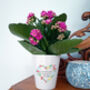 Personalised Floral Heart Plant Pot. Flowerpot For Mum, thumbnail 3 of 6