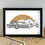 Weston Super Mare Skyline Art Print Unframed, thumbnail 1 of 6