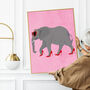 Custom Elephant Wearing Heels Personalised Art Print, thumbnail 3 of 5