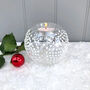 Christmas Glass Snowball T Light Holder, thumbnail 1 of 4