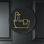 Bathroom Door Sign With Raised Bath Design, thumbnail 5 of 7