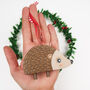 Handmade Hedgehog Christmas Tree Decorations, thumbnail 2 of 3