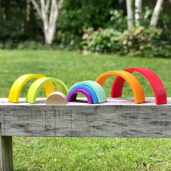 Personalised Wooden Stacking Rainbow, 4 of 10