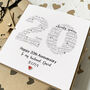 Personalised 20th Anniversary Card With China Heart, thumbnail 3 of 4