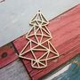 Geometric Tree Wooden Christmas Decorations, thumbnail 1 of 2