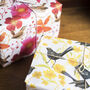 Wrens And Poppies Luxury, Recycled Wrapping Paper Pack, thumbnail 4 of 7