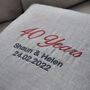 Personalised Ruby Anniversary Embroidered Cushion, thumbnail 7 of 8