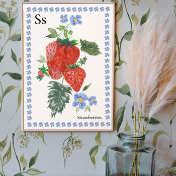 S Is For Strawberries Print, 2 of 5