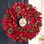 Personalised Winter Flowers Luxury Christmas Wreath, thumbnail 1 of 4