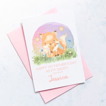 Personalised 1st Father's Day Woodland Animals Card, 6 of 7