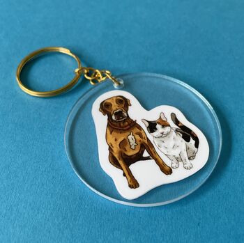 Personalised Horse Face Portrait Keyring, 2 of 7