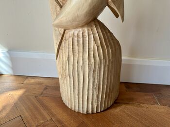 1m Tall Huge Hand Carved Wooden Mother And Baby Dolphin Ornament, 11 of 12
