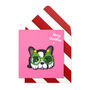 Handmade Christmas Frenchie Cute Personalised Greeting Card, thumbnail 1 of 4