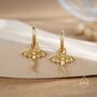 Sterling Silver Tiny Dragon Huggie Hoop Earrings, thumbnail 4 of 11