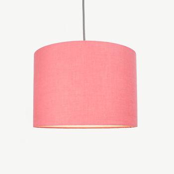 Linen Coral Pink Lampshade, 3 of 9