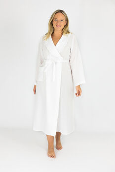 Polka Dot Cotton Dressing Gown, 7 of 8
