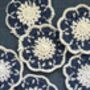 Six Crochet Coasters, Blue White, Citrus, Sunflower, thumbnail 2 of 12