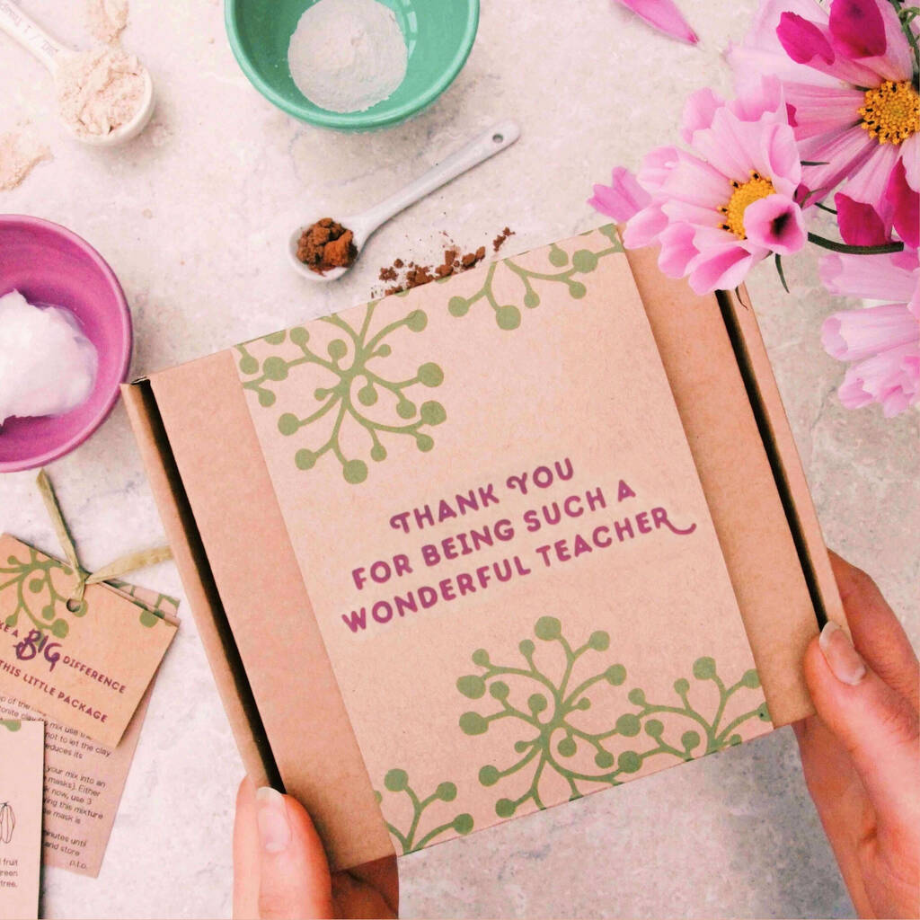 Thank You Teacher 100% Natural Face Mask Kit Gift, 1 of 6