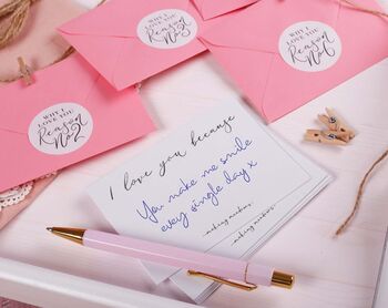 12 Reasons Why I Love You Notes With Mini Envelopes, 6 of 8