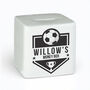 Personalised Football Badge Money Box, thumbnail 4 of 6