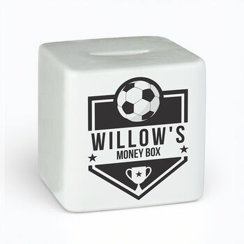 Personalised Football Badge Money Box, 4 of 6