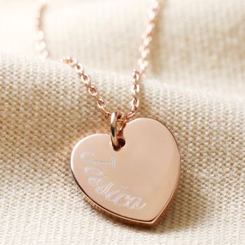 Personalised Vermeil Heart Necklace, 8 of 11