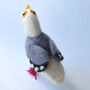 Needle Felted Seagull Decoration Standing Ornament, thumbnail 5 of 10