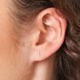 Sterling Silver Bar Stud Earrings, thumbnail 3 of 4