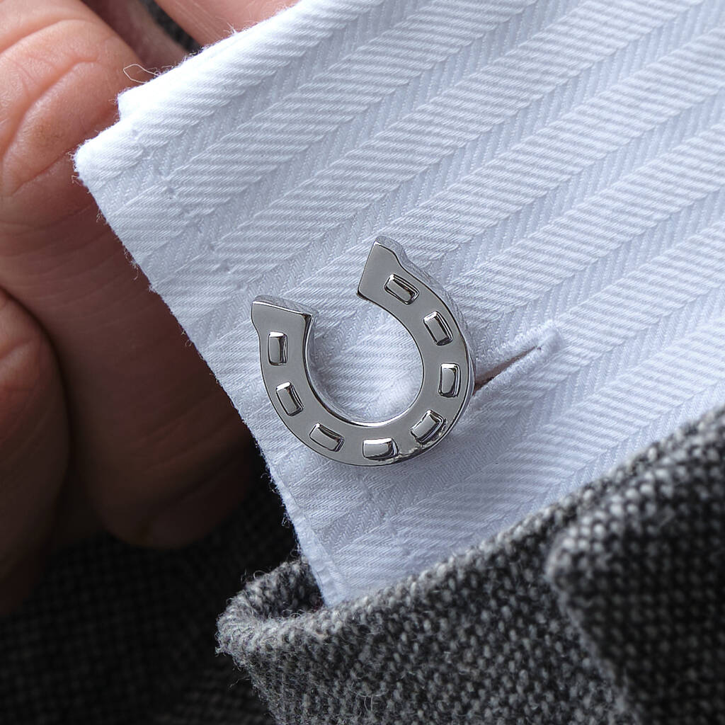 Image of Wedding Lucky Horseshoe Cufflinks
