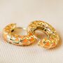 Gold Plated Geometric Enamel Hoop Earrings, thumbnail 8 of 12