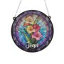 Gladiolus Personalised Stained Glass Effect Suncatcher, thumbnail 7 of 7