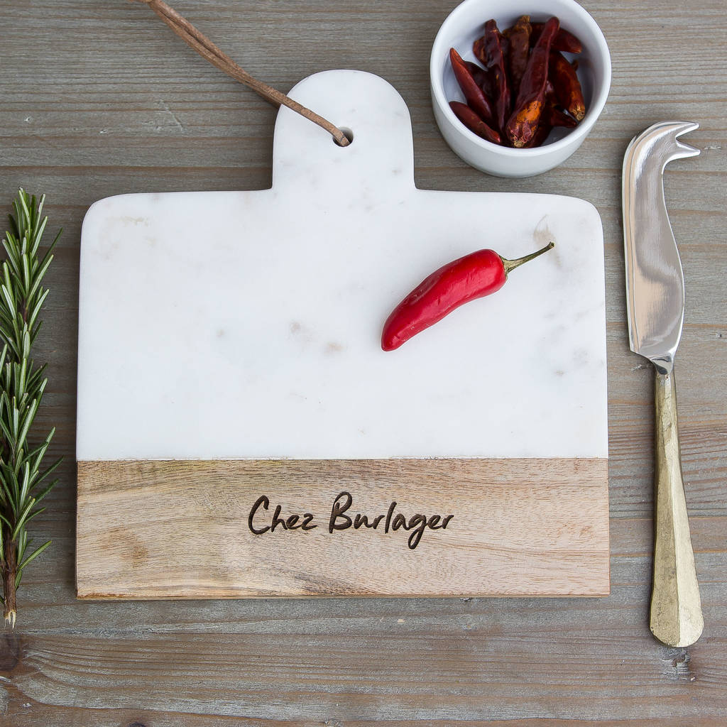 Personalised Marble Cheese Board By The Rustic Dish