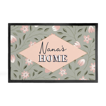 Personalised Spring Blossoms Rubber Doormat, 5 of 5