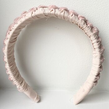 Lucy Velvet Headband Two Toned Pink, 10 of 11