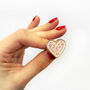 I Loves You I Do Heart Pin Badge Valentine Card, thumbnail 11 of 12