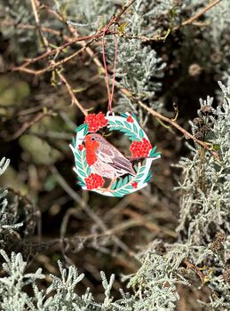 Robin And Rowan Berries Christmas Decoration, 3 of 4