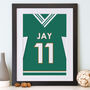 Personalised Name And Number Football Print, thumbnail 4 of 5
