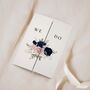 Navy And Pink Floral Gatefold Wedding Invitations, thumbnail 2 of 5