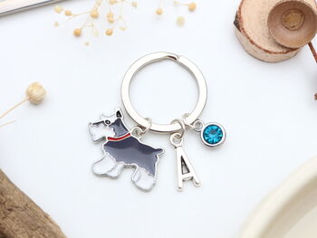 Personalised Miniature Schnauzer Keyring, 3 of 9