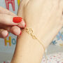 Mummy And Me Gold Plated Elephant Bracelet, thumbnail 3 of 6