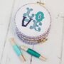 Embroidery Hoop Cross Stitch Gift Set. Love In Blue, thumbnail 2 of 7