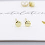 Mini 18ct Yellow Gold Plated Disc Stud Earrings, thumbnail 3 of 7