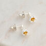 Lily Of The Valley Silver Drop Stud Earrings, thumbnail 2 of 5