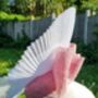 White And Pink Hat With Pink And Crystal Beading, thumbnail 2 of 6