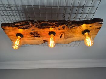 Live Edge Olive Wood Slab Pendant Light, 4 of 5