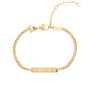 Personalised Sparkling Petite Cosmic Star Bar Bracelet In Gold, thumbnail 1 of 2